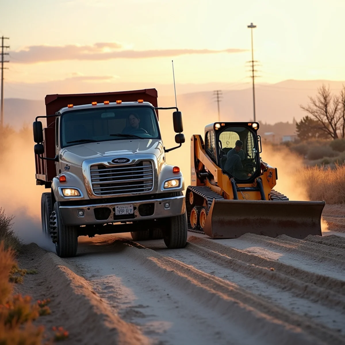 EZ Dayz Landscaping crew performing commercial snow plowing in Rock Springs, WY