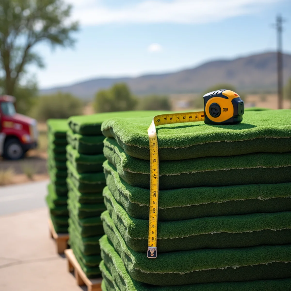 Fresh Kentucky Bluegrass sod being laid over prepared soil at a Rock Springs, Wyoming home