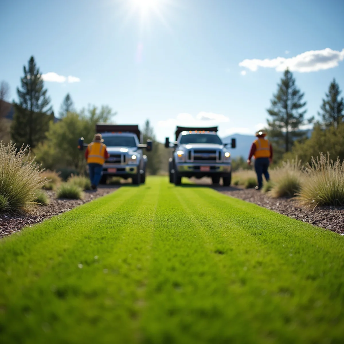 High-desert landscaping project in Bitter Creek, WY