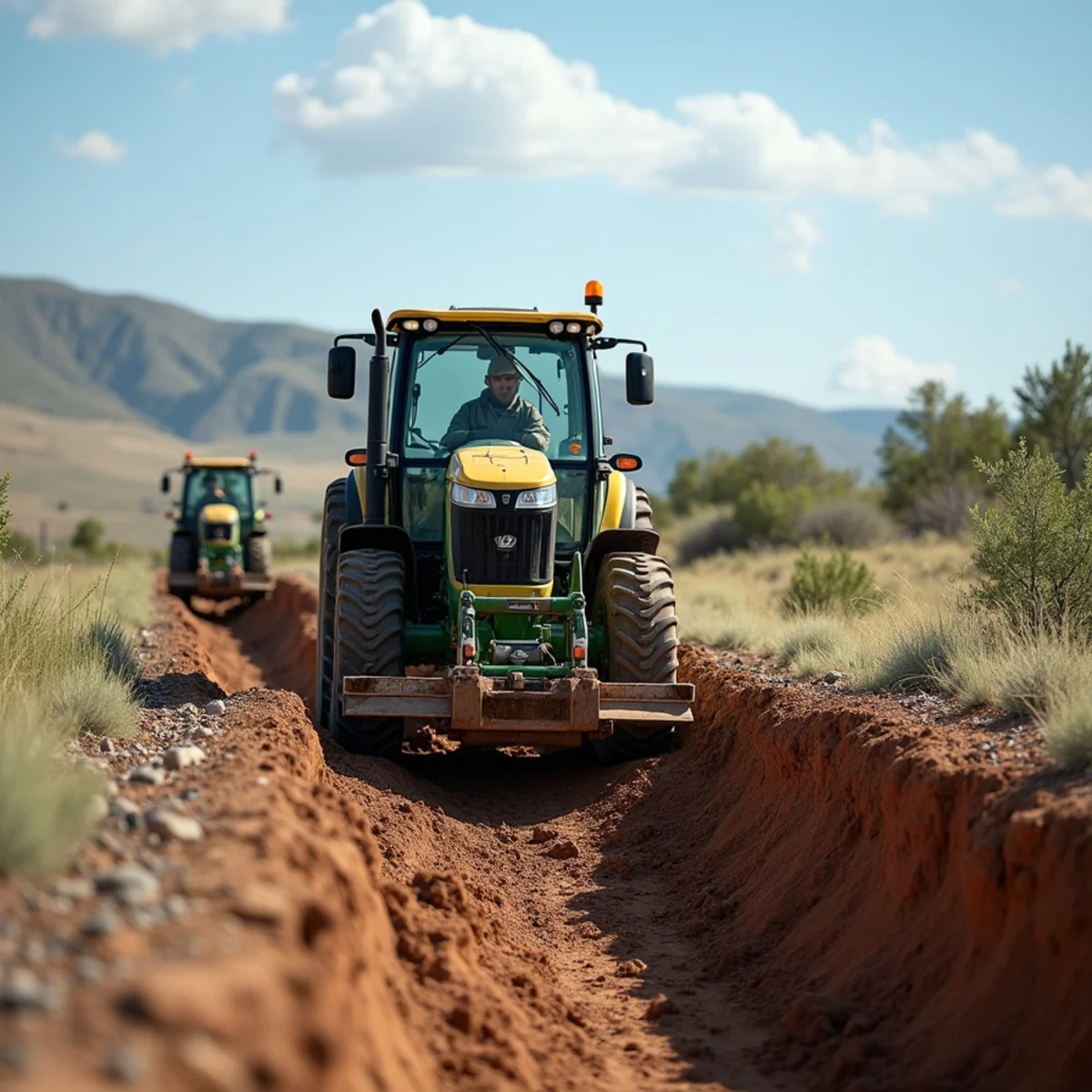 High-desert landscaping project in Calpet, WY