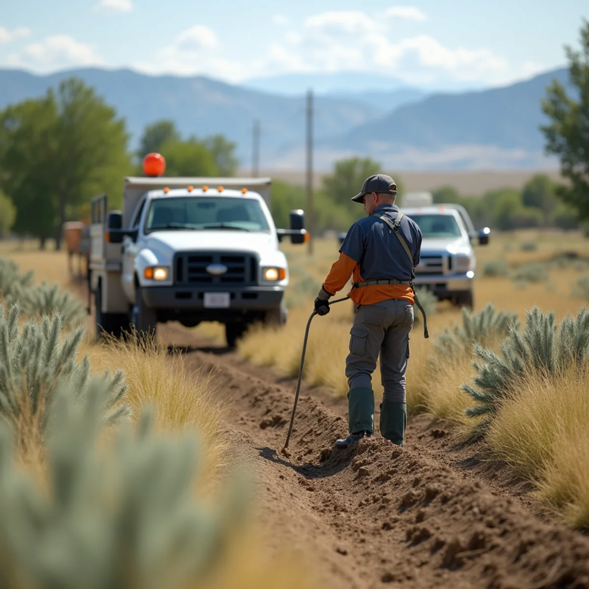 High-desert landscaping project in Dixon, WY