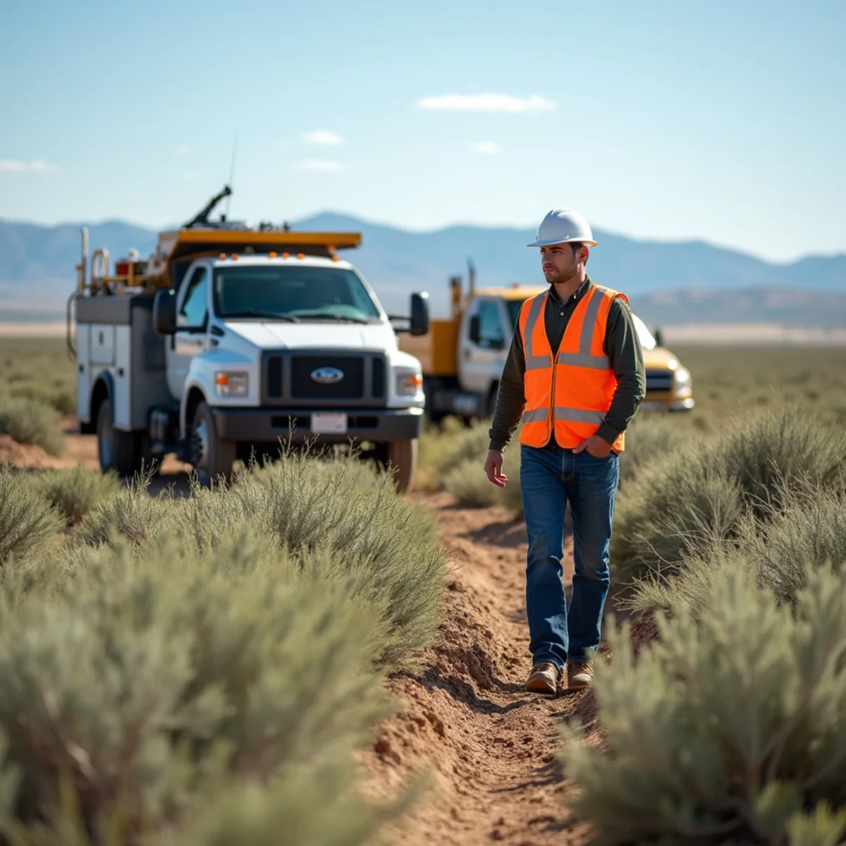 High-desert landscaping project in Hanna, WY