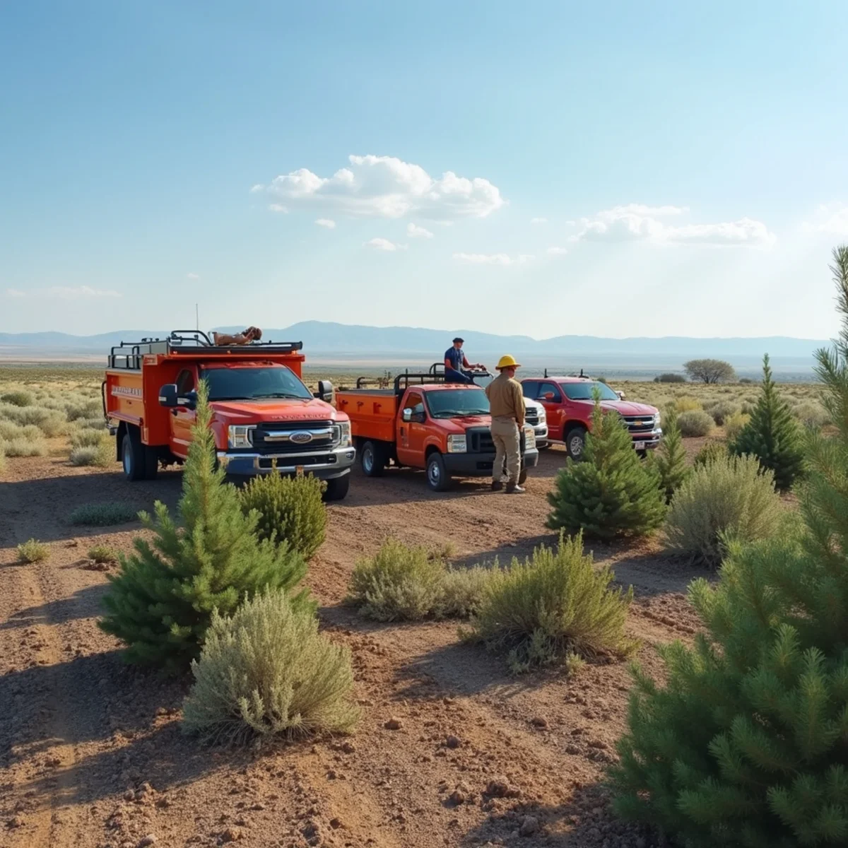 High-desert landscaping project in Monell, WY