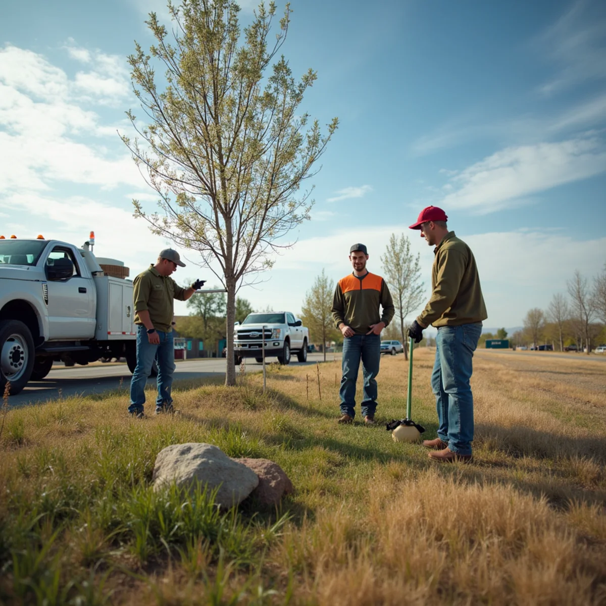 High-desert landscaping project in Mountain View, WY