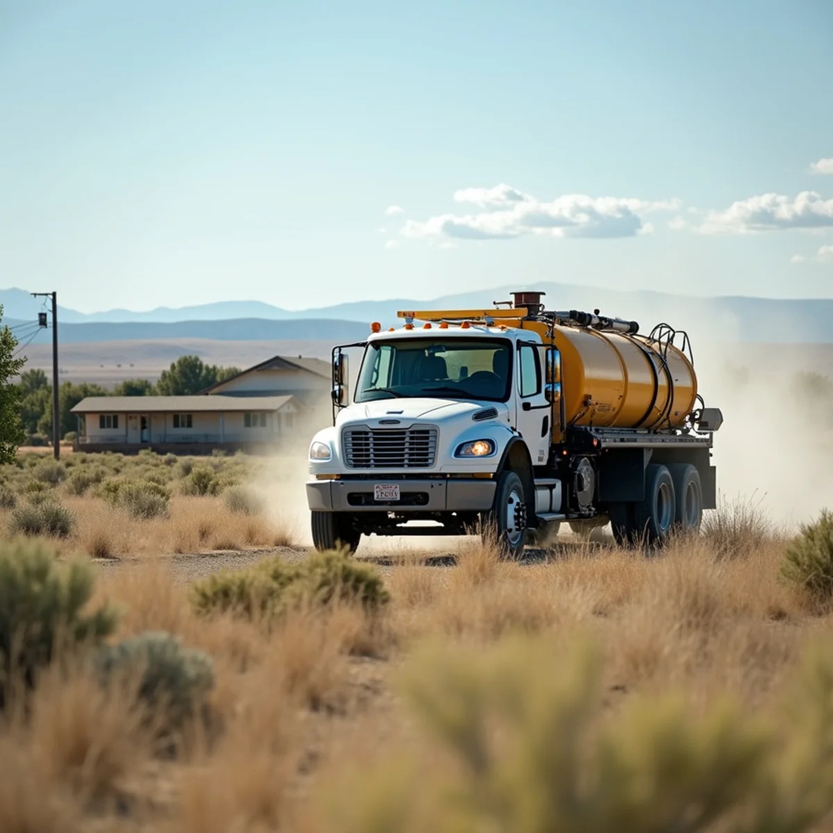 High-desert landscaping project in Quealy, WY