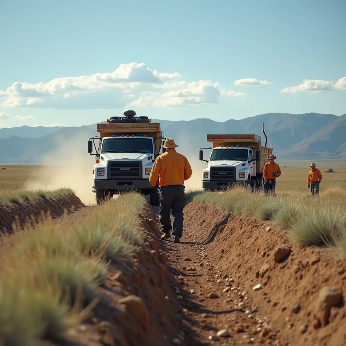 High-desert landscaping project in Robertson, WY