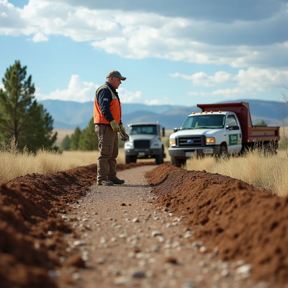 High-desert landscaping project in Savery, WY