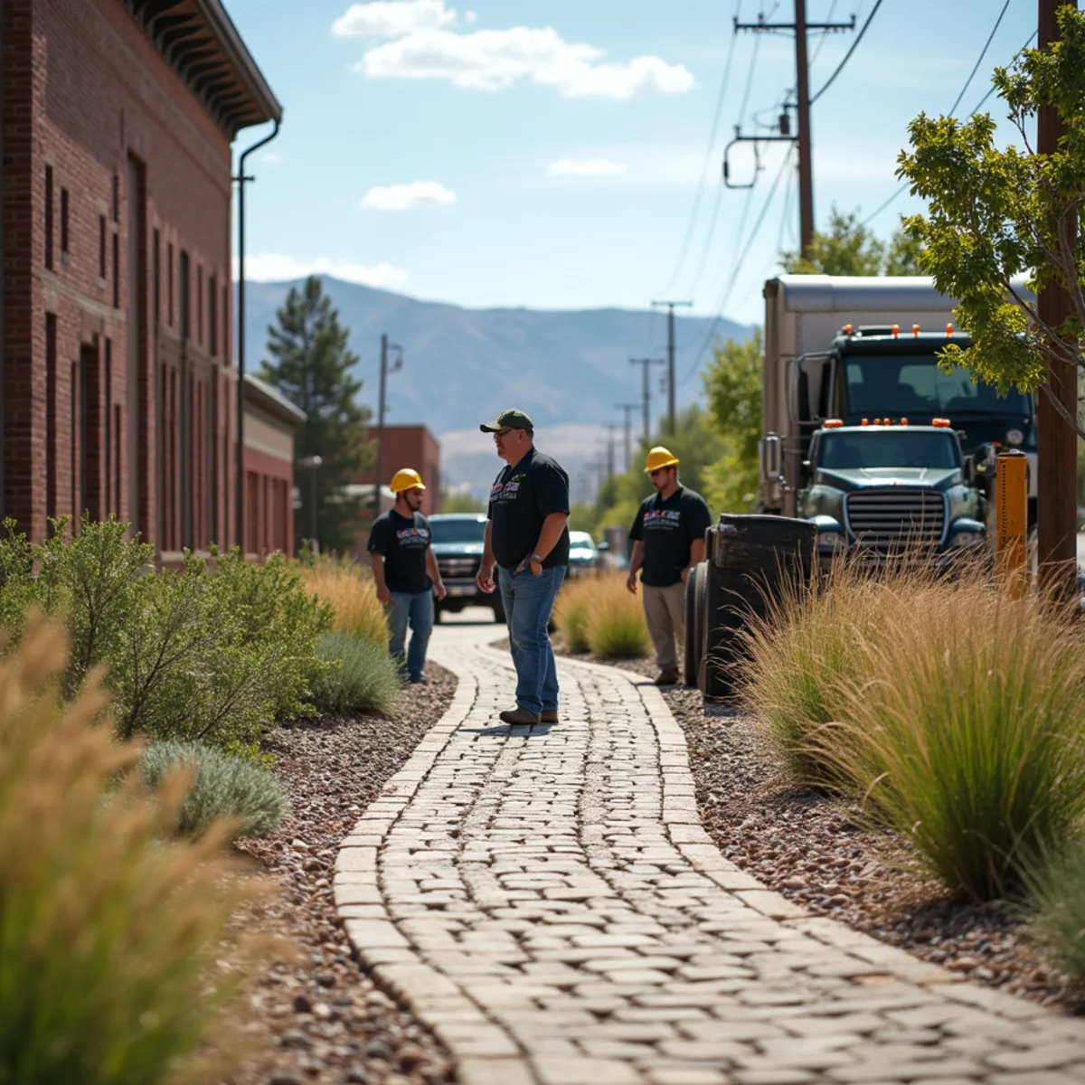 High-desert landscaping project in Sinclair, WY