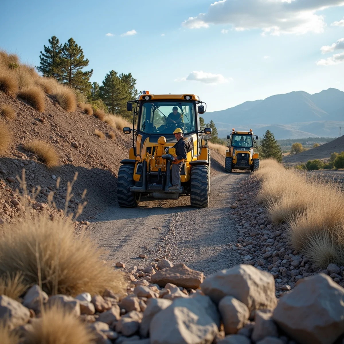 High-desert landscaping project in South Superior, WY
